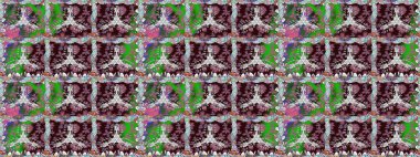 Raster Yumuşak kumaş deseni. Çiçeksel kahverengi, pürüzsüz desen. Raster çiçek izi. Klasik taslak çizimi.