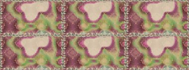 Tarafsız renklerde çiçekler. Raster illüstrasyonunda kusursuz çiçek deseni.