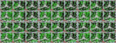 Küçük çiçekteki sevimli çiçek deseni. Yeşil renkte çiçekler.