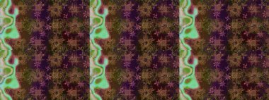 Nakış desenli çiçek deseni. Renkli grunge, soyut arkaplanı colokahverengi çiçeklerle süslüyor. İzler, kumaş, duvar kağıtları, tekstil için raster dokusu.