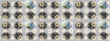 Tarafsız renklerde bahar çiçekleri. Yaprak ve çiçeklerin suluboya resimleri, tarafsız renklerde çizimler. Raster illüstrasyonu.