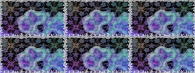 Renkli Bahar Temalı Kusursuz Arkaplan. Düz Çiçek Elementleri Tasarımı. Raster illüstrasyonu. Mavi renkli çiçekler. Çiçekli, suluboya desenli kusursuz çiçek deseni.