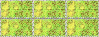 Yeşil renklerin çizimi. Güzel bir kumaş tasarımı. Soyut, pürüzsüz bir arkaplan. Raster kelebekleri deseni.