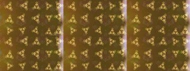 Raster illüstrasyonundaki çiçek desenli çizim. Kahverengi, yeşil ve nötr renklerde. Güzel kumaş deseni. Raster illüstrasyonu.