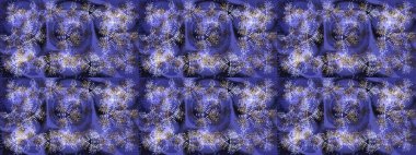 Renkli arka planda izole kar taneleri. Raster illüstrasyonu. Kar taneleri radyal menekşe, mavi ve gri renkler.