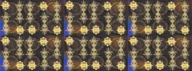 Gri, kahverengi ve sarı renkler üzerine tasarım. Raster kış deseni. Raster illüstrasyonu. Çiçek Elementleri ile soyut arkaplan.