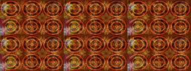 Raster Noel soyut renkli arka plan ve tatlı kar tanesi. Farklı kar taneleri toplayıcısı, kahverengi, turuncu ve kırmızı renkte kış elementleri..