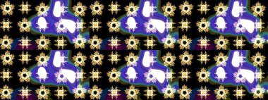 Yeni yıl kar tanesi. Siyah, mor ve beyaz renklerde şirin soyut kar taneleri raster tasarımı. Düz kar karalama ikonları, kar taneleri silueti Noel afişi için, kartlar.