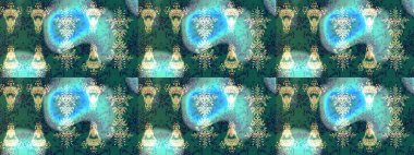 Raster Illustrasyon 'daki Çiçek Deseni' nin son moda çizimi. Güzel kumaş deseni. Renkli Yaz Temalı eskiz kalıbı. Düz Çiçek Elementleri Tasarımı.