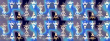 Raster resim. Kış arka plan. Raster Noel renkli arka plan ile sevimli kar tanesi. Kar taneleri ile Noel arka plan.