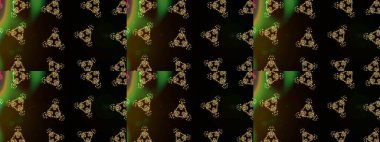 Siyah, kahverengi ve yeşil renklerde güzel bir tekstil. Raster illüstrasyonu. Suluboya çiçekli çiçek deseni.