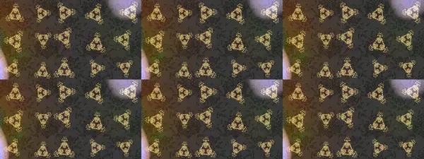 Kar tanelerinin soyut arkaplanlı Noel şablonu. Noel ve yeni yıl moda baskıları için tatil tasarımı. Raster illüstrasyonu. Gri, kahverengi ve yeşil kar taneleri. Renkler.