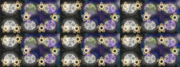 Kış. Renkli arka plan üzerinde izole suluboya kar taneleri. Kış sembolü. Raster illüstrasyon.