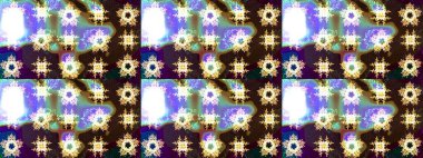 Raster illüstrasyonu. Bokeh kahverengi, beyaz, menekşe ve kar taneleriyle dekoratif Noel arkaplanı.