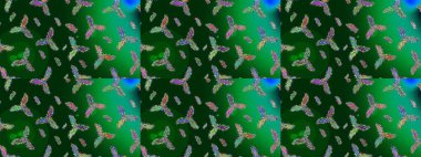 Raster illüstrasyonu. Renkli arka planda izole tatlı kar taneleri. Ağ için güzel bir kar tanesi simgesinin basit bir çizimi. Güzel kar tanesi simgesi.