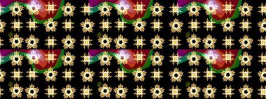 Renkli elementlerle Raster ilginç desen.