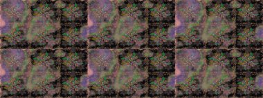 Kahverengi renkte zarif çiçekli suluboya. Renkli Bahar Temalı Kusursuz Arkaplan. Raster illüstrasyonu. Düz Çiçek Elementleri Tasarımı.