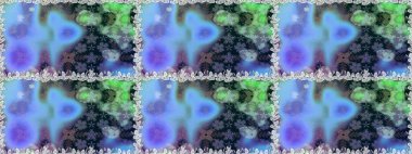 Mavi renkte çiçeklerle süslenmiş kusursuz çiçek deseni. Suluboya tarzında mavi renkte çiçekler.