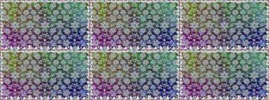 Çiçek süsü ile kusursuz desen. Raster illüstrasyonu. Renkli çiçekler.