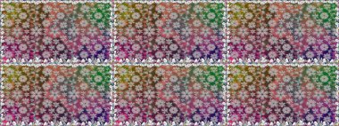 Küçük çiçekte güzel bir desen. Küçük renkli çiçekler. Çiçekli bahar çiçekleri. Moda baskıları için zarif bir şablon. Kusursuz. Motley illüstrasyonu.