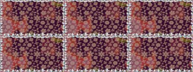 Raster. Sabıka fotoğraflarında, bebek kıyafetlerinde, duvar kâğıtlarında, paket kutularında falan kullanılabilir. Zarif, parlak ve pürüzsüz kahverengi çiçek deseni tasarımı.