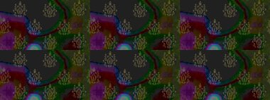 Kumaş desenli papatya çiçeği detayı. Gri renkli çiçekler.