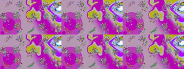 Kar tanelerinin soyut arkaplanlı Noel şablonu. Tarafsız, morumsu ve mor kar taneleri. Raster illüstrasyonu. Noel ve Yeni Yıl moda baskıları için tatil tasarımı.