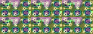 Kar tanelerinin soyut arkaplanlı Noel şablonu. Raster illüstrasyonu. Yeşil, nötr ve mavi renkler. Noel ve Yeni Yıl moda baskıları için tatil tasarımı.