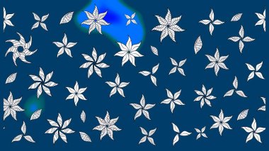 Güzel kumaş deseni. Düz Çiçek Elementleri Tasarımı. Renkli Bahar Teması eskiz kalıbı. Raster illüstrasyonunda çiçek deseni çizimi.