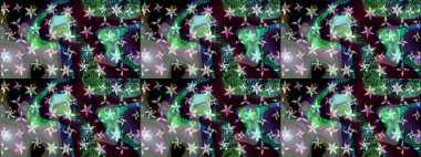 Siyah renkli çiçekler. Çiçekli karalama şeklinde Raster çiçek deseni. Nazikçe, güzel çiçek arkaplanı..