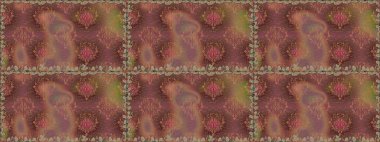 Düz Çiçek Elementleri Tasarımı. Kusursuz desenli, modaya uygun kumaş deseni. Raster illüstrasyonu. Renkli Bahar Temalı Kusursuz Arkaplan. Şirin çiçek elementleri..