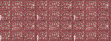 Renkli çiçekler ve pembe, kırmızı ve nötr renklerde yapraklarla muhteşem bir çiçek deseni. Moda baskıları için zarif bir şablon. Modern çiçek arkaplanı. Halk stili.