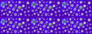 Çizim çiçek deseni duvar kâğıdı olarak kullanılabilir. Raster illüstrasyonu. Mor renkte çiçekler.