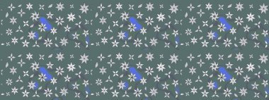 Çiçek deseni. Renkli Bahar Teması eskiz kalıbı. Raster güzel kumaş deseni çiziyor. Düz Çiçek Elementleri Tasarımı.