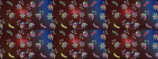 Çiçekli karalama şeklinde Raster çiçek deseni. Yumuşak, yaz çiçekleri kahverengi, mor ve mavi renklerde. Raster illüstrasyonu.