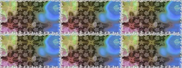 Raster illüstrasyonunda kusursuz çiçek deseni. Renkli Yaz Temalı Kusursuz Arkaplan. Düz Çiçek Elementleri Tasarımı. Gri renkli çiçekler.