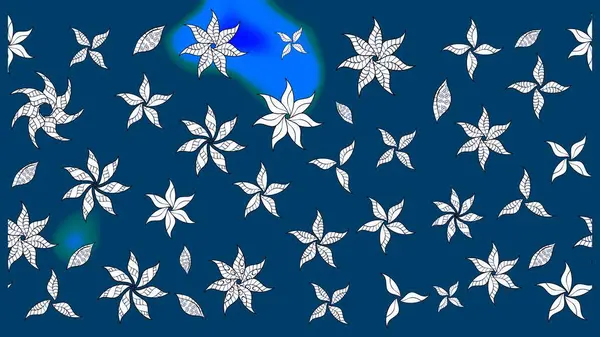 Güzel kumaş deseni. Düz Çiçek Elementleri Tasarımı. Renkli Bahar Teması eskiz kalıbı. Raster illüstrasyonunda çiçek deseni çizimi.