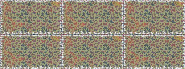 Kelebeklerle kusursuz desen. Elle çizilmiş illüstrasyon. Raster renkli sonsuz doku. Bahar ve yaz tasarımı için renkli arkaplan.