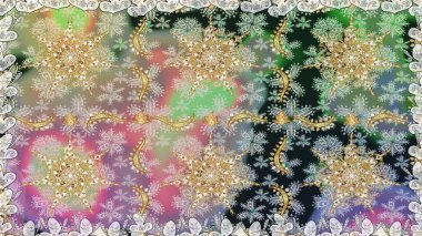 Klasik klasik klasik arka plan. Kusursuz klasik raster altın desenli. Altın elementlerle nötr renklerde altın desen. Geleneksel oryantasyon süsü.