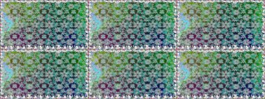 Raster Henna tarzı. Etnik Mandala havlusu. Kusursuz süs izi. Tebrik kartı geçmişi, boyama kitabı, arkaplan ve tekstil için kullanılabilir. Sınır Hindistan çiçek desenli paisley patentli.