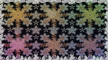 Damask altın soyut çiçek siyah renklerde pürüzsüz desen. Raster illüstrasyonu. Süsleme.