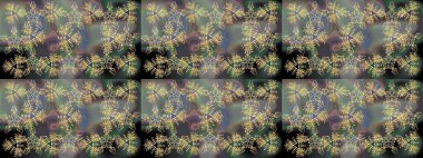 Raster illüstrasyonundaki çiçek desenli çizim. Renkli Bahar Teması eskiz kalıbı. Süslü kumaş deseni. Düz Çiçek Elementleri Tasarımı.