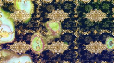 Mavi renkte desen. Kına dövmeli süs çiçekleri, altın çıkartmalar, mehndi ve yoga tasarımı, kartlar ve parmak izleri. Raster Golden Mehndi eskiz kalıbı.