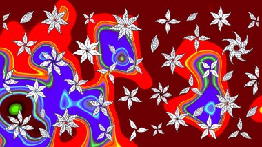 Güzel kumaş deseni. Raster suluboya deseni, narin çiçekler, kırmızı çiçekler, tebrik kartı şablonu..