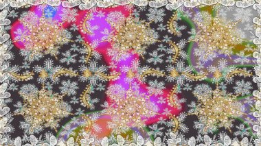 Klasik raster şablonu. Gri ve altın desenli. Tekrarlayan ögelerle kusursuz soyut arkaplan.