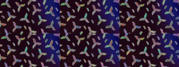 Çiçekli karalama şeklinde Raster çiçek deseni. Yumuşak, bahar çiçekleri kahverengi, siyah ve mavi renklerde. Raster illüstrasyonu.