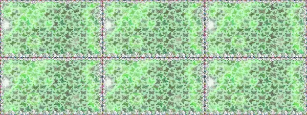 Egzotik hayvanlar. Kusursuz. Raster illüstrasyonu. Yeşil kelebekler. Kumaş, kağıt, ambalaj kağıdı ve duvar kağıdı tasarımı için mükemmel bir arkaplan.