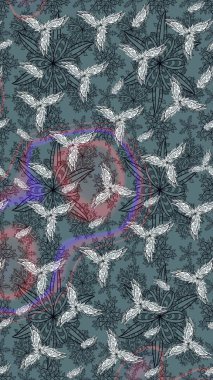 Tarafsız renklerde çiçekler. Küçük çiçekteki sevimli çiçek deseni. Raster illüstrasyonu.