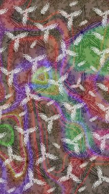 Tatil havası. Nazik romantik baskı. Bahar mevsimi. Raster güzel bir çiçek deseni çiziyor..