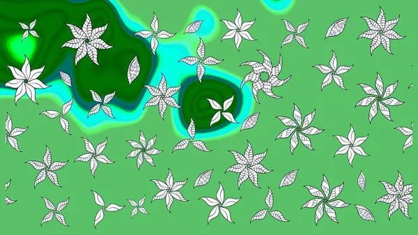 Çiçekli yaz çiçekleri. Motley illüstrasyonu. Küçük renkli çiçekler. Robot resim. Küçük çiçekte güzel bir desen. Moda baskıları için zarif bir şablon.